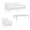 Armen Living Silvana 4 Piece Outdoor Gray Fabric and Wicker Conversation Set 840254332959 - alternate 7